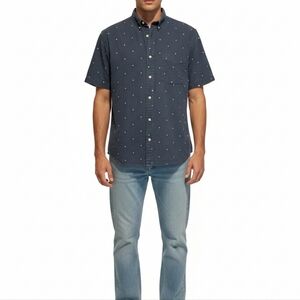 Men's Navy Blue Short Sleeve Shirt